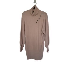 Marissa Webb Blake Mini Cashmere Blend Sweater Dress in Rosewood, S